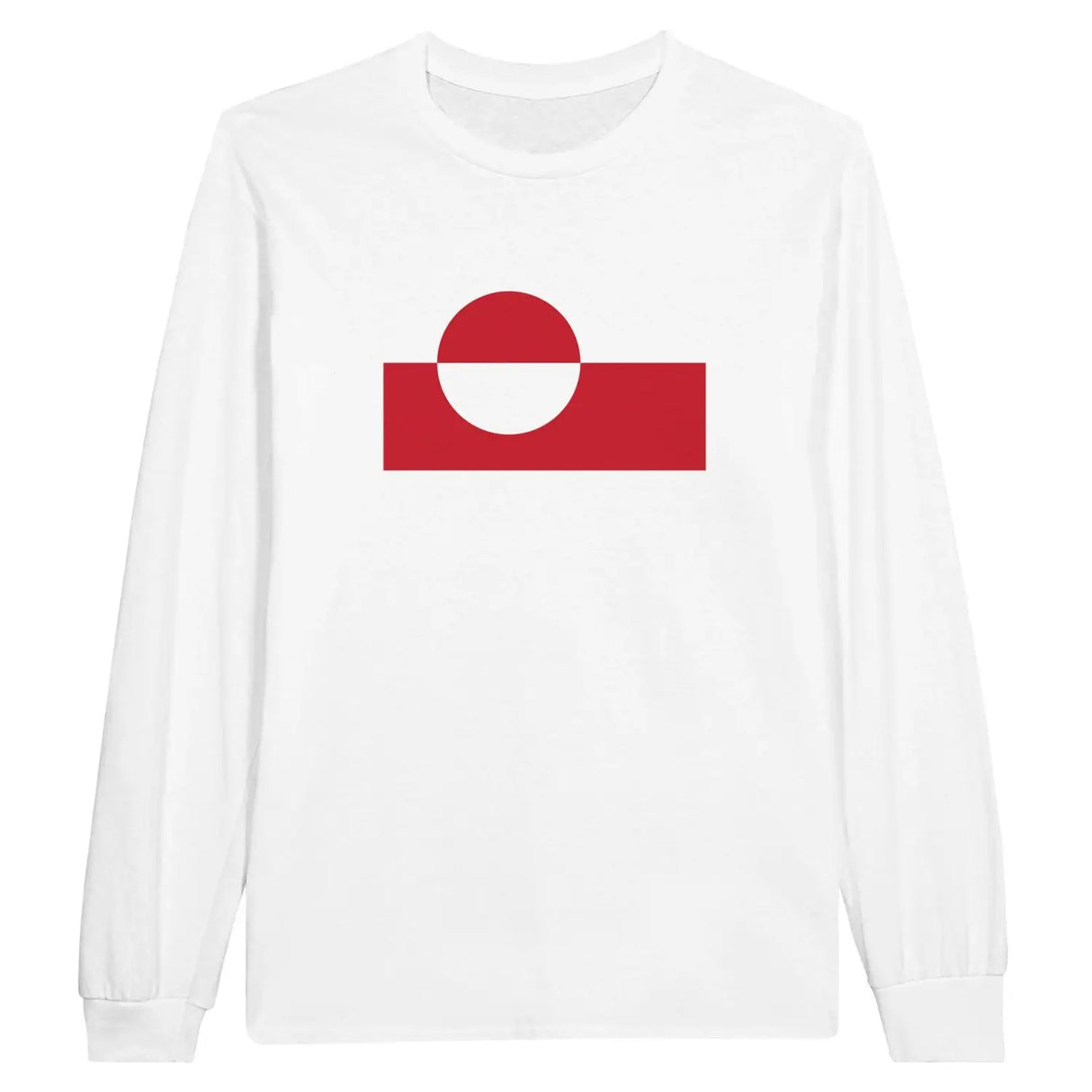 T-shirt à manches longues drapeau groenland - pixelforma