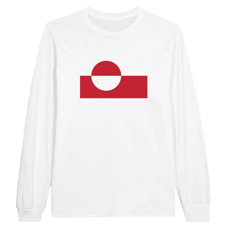 T-shirt à manches longues drapeau groenland - pixelforma