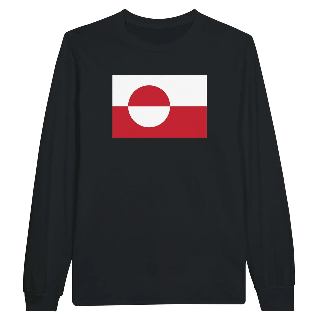 T-shirt à manches longues drapeau groenland - pixelforma