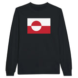 T-shirt à manches longues drapeau groenland - pixelforma
