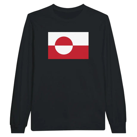 T-shirt à manches longues drapeau groenland - pixelforma