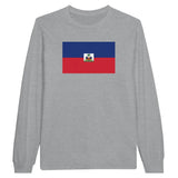 T-shirt à manches longues drapeau haïti - pixelforma