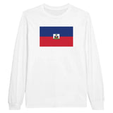 T-shirt à manches longues drapeau haïti - pixelforma