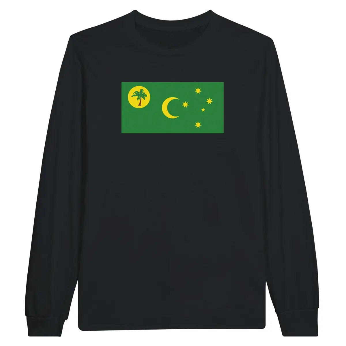 T-shirt à manches longues drapeau îles cocos - pixelforma