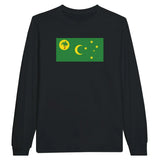 T-shirt à manches longues drapeau îles cocos - pixelforma