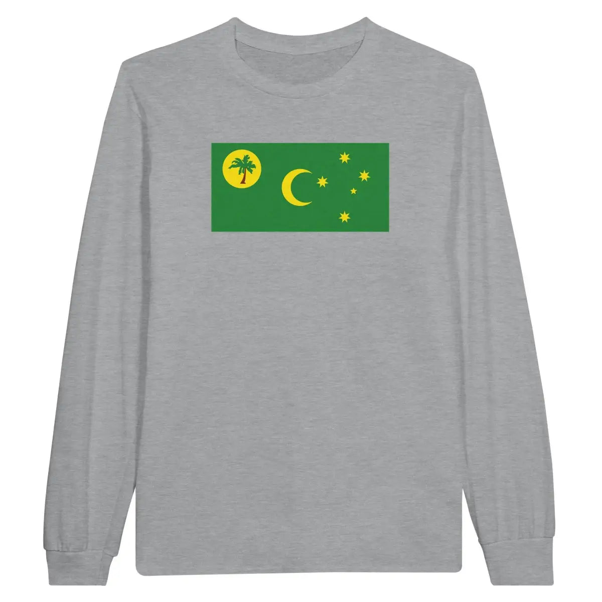 T-shirt à manches longues drapeau îles cocos - pixelforma
