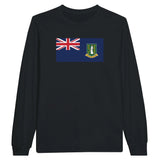 T-shirt à manches longues drapeau îles vierges britanniques coton