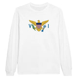 T-shirt à manches longues drapeau îles vierges des états-unis - pixelforma