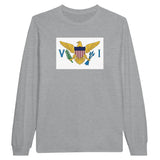 T-shirt à manches longues drapeau îles vierges des états-unis - pixelforma