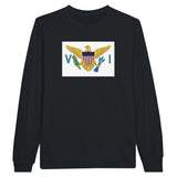 T-shirt à manches longues drapeau îles vierges des états-unis - pixelforma