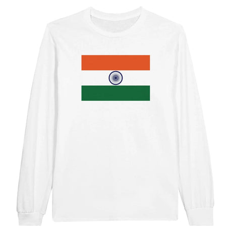 T-shirt à manches longues drapeau inde - pixelforma