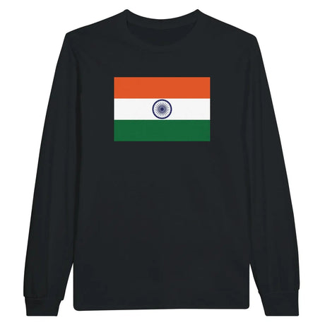 T-shirt à manches longues drapeau inde - pixelforma