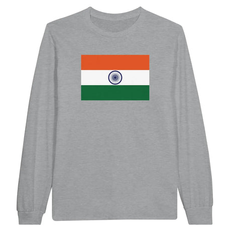 T-shirt à manches longues drapeau inde - pixelforma