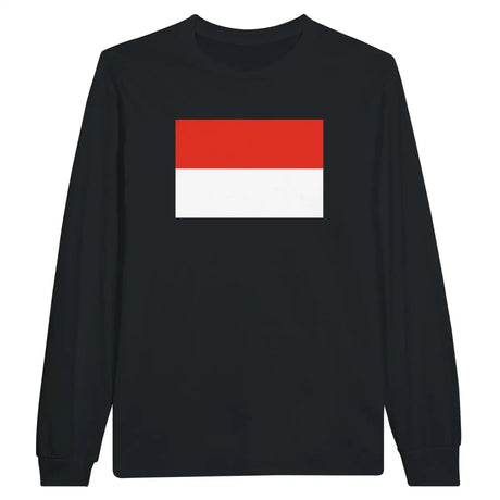 T-shirt à manches longues drapeau indonésie - pixelforma
