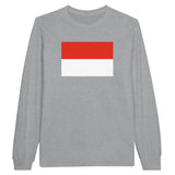 T-shirt à manches longues drapeau indonésie - pixelforma