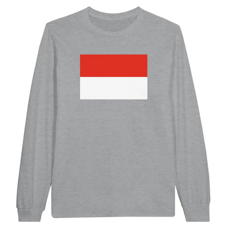 T-shirt à manches longues drapeau indonésie - pixelforma