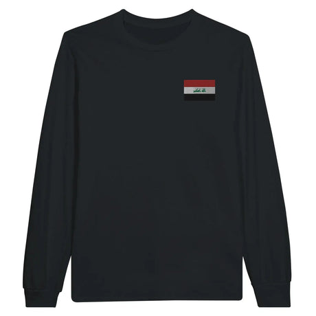 T-shirt à manches longues drapeau iran en broderie - pixelformaflag