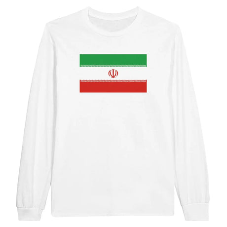 T-shirt à manches longues drapeau iran - pixelforma