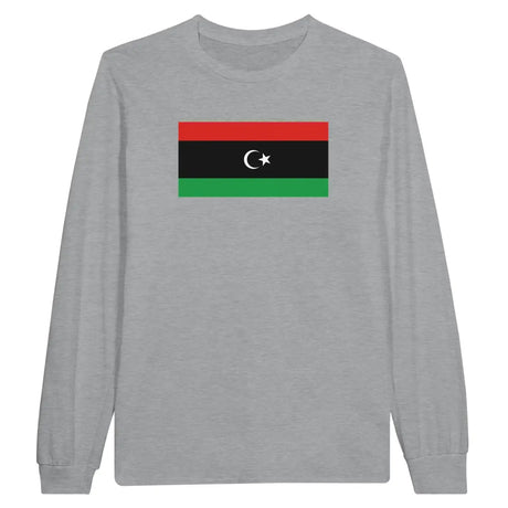 T-shirt à manches longues drapeau libye - pixelforma