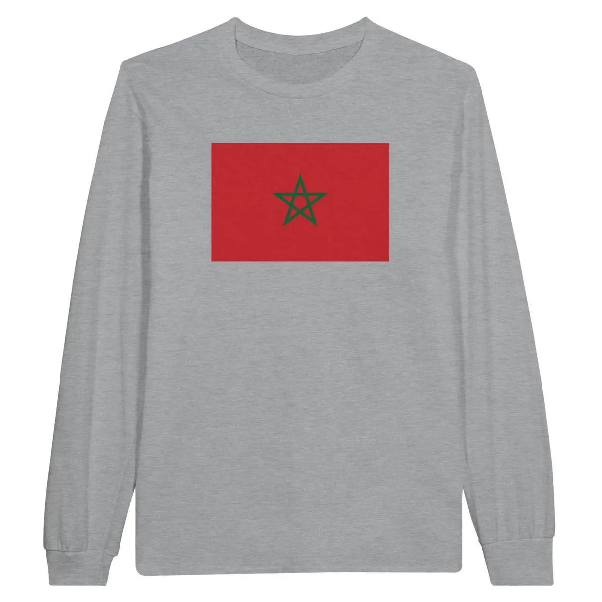 T-shirt à manches longues drapeau maroc - pixelforma