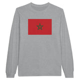 T-shirt à manches longues drapeau maroc - pixelforma