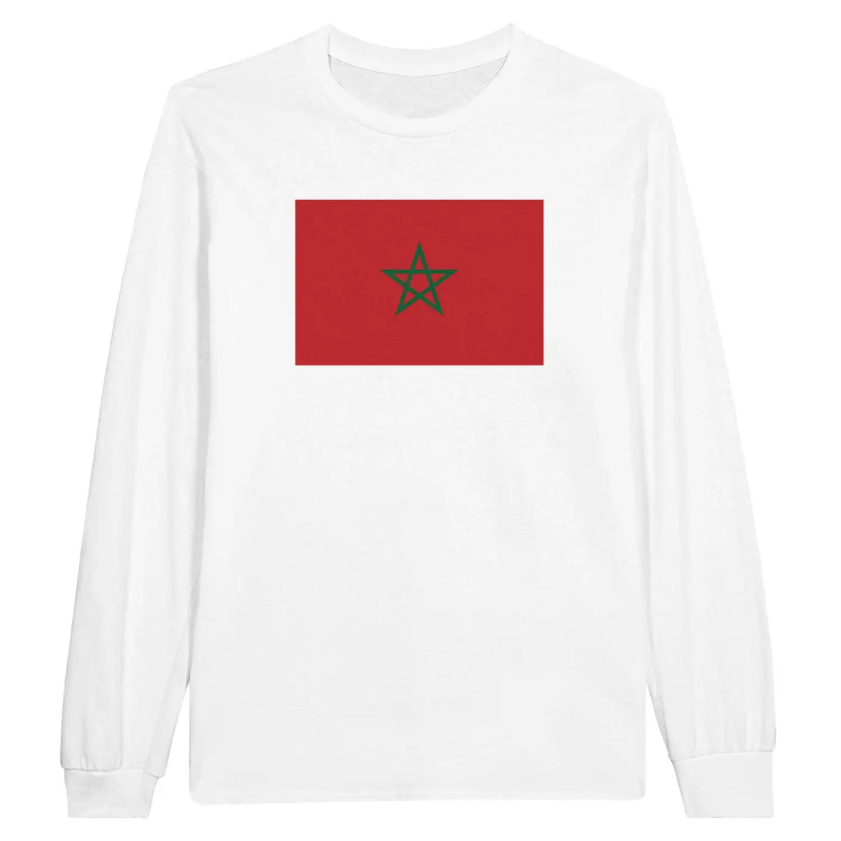 T-shirt à manches longues drapeau maroc - pixelforma