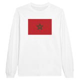 T-shirt à manches longues drapeau maroc - pixelforma