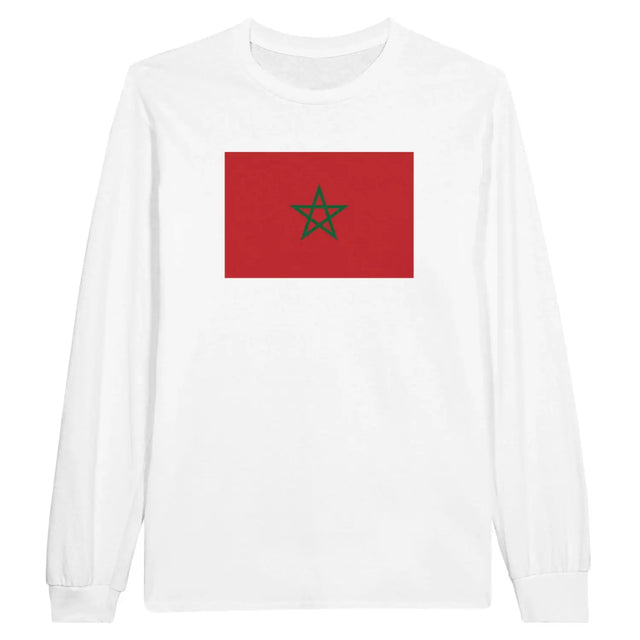 T-shirt à manches longues drapeau maroc - pixelforma