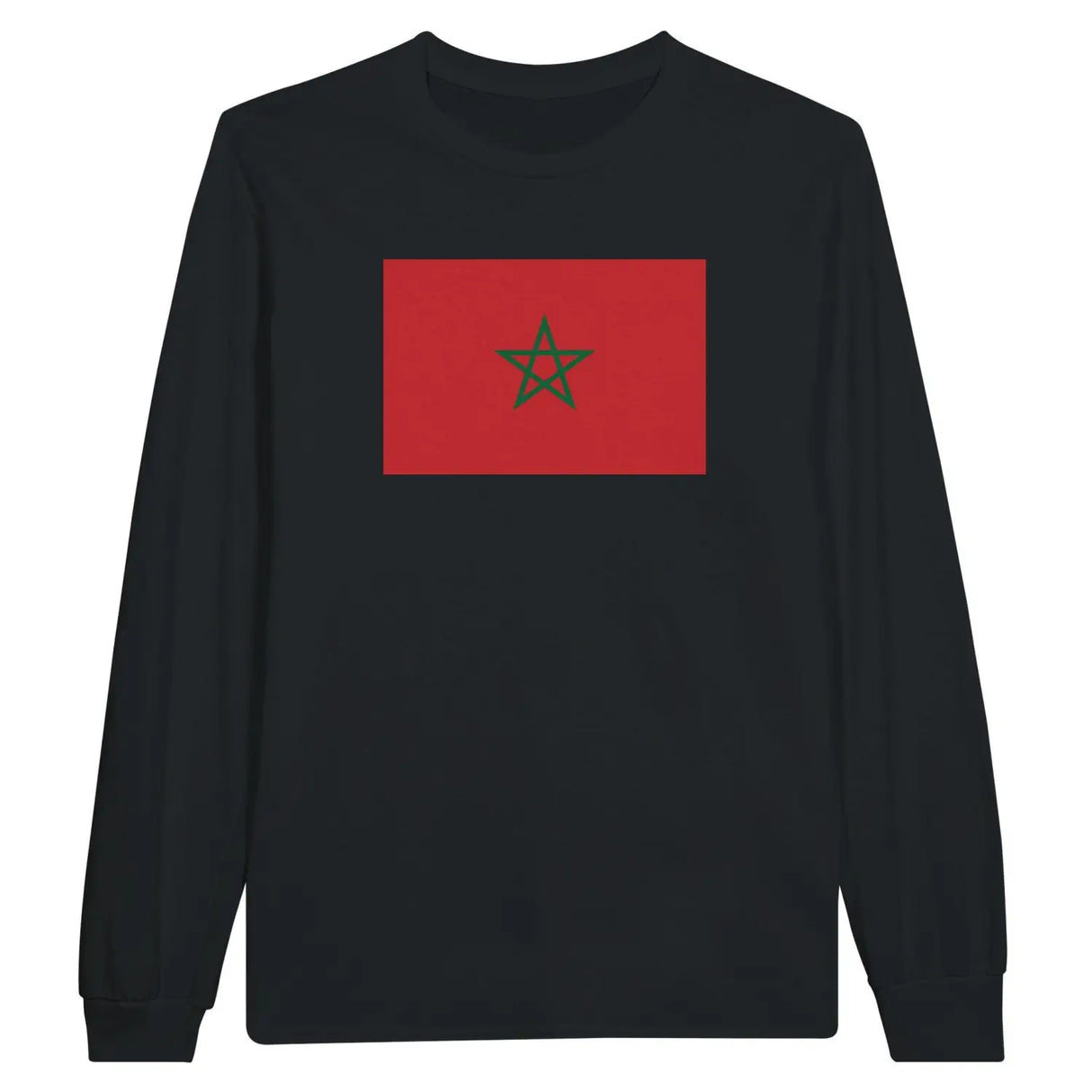 T-shirt à manches longues drapeau maroc - pixelforma