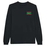 T-shirt à manches longues drapeau mauritanie en broderie - pixelformaflag