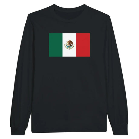 T-shirt à manches longues drapeau mexique - pixelforma