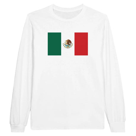 T-shirt à manches longues drapeau mexique - pixelforma