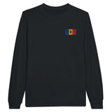 T-shirt à manches longues drapeau moldavie en broderie - pixelformaflag