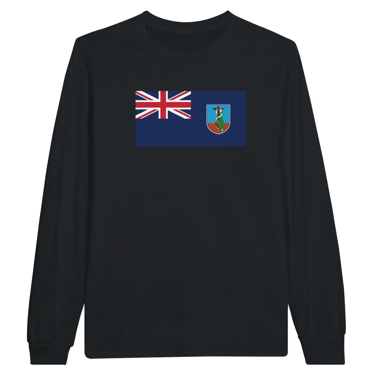 T-shirt à manches longues drapeau montserrat - pixelforma