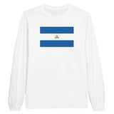 T-shirt à manches longues drapeau nicaragua - pixelforma