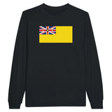 T-shirt à manches longues drapeau niue - pixelforma