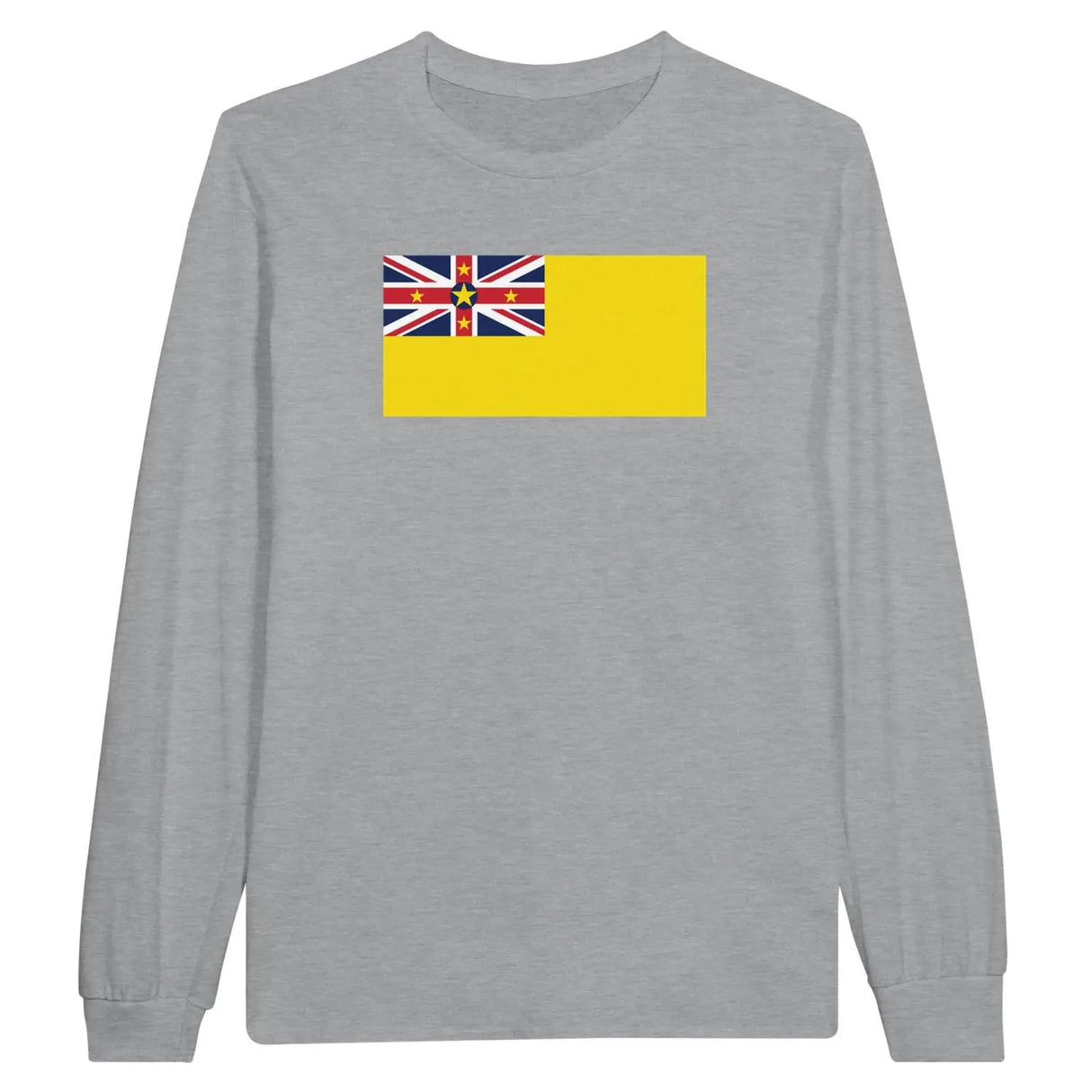 T-shirt à manches longues drapeau niue - pixelforma