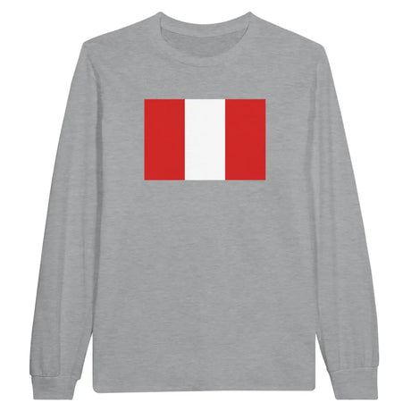 T-shirt à manches longues drapeau pérou - pixelforma