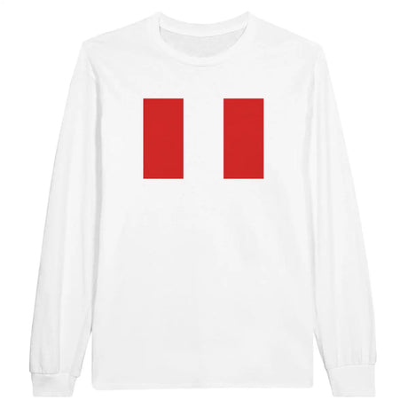 T-shirt à manches longues drapeau pérou - pixelforma
