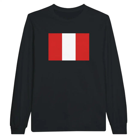 T-shirt à manches longues drapeau pérou - pixelforma