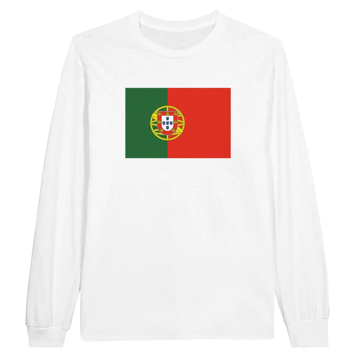 T-shirt à manches longues drapeau portugal - pixelforma
