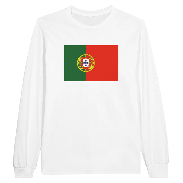 T-shirt à manches longues drapeau portugal - pixelforma