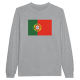 T-shirt à manches longues drapeau portugal - pixelforma