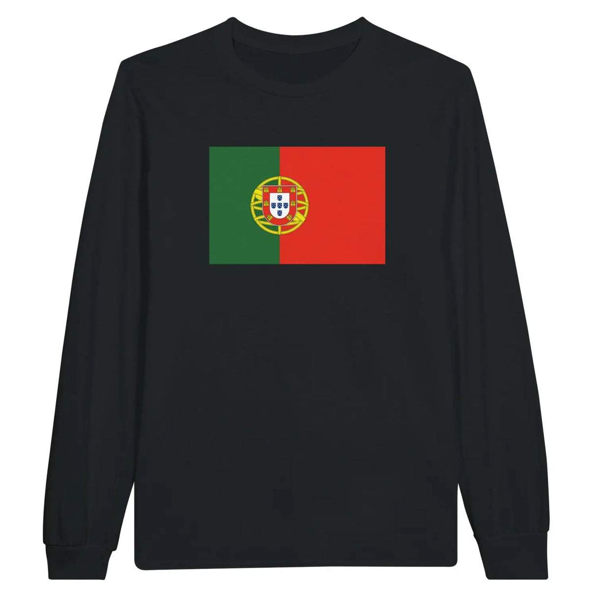 T-shirt à manches longues drapeau portugal - pixelforma