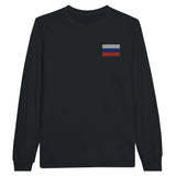 T-shirt à manches longues drapeau russie en broderie - pixelformaflag