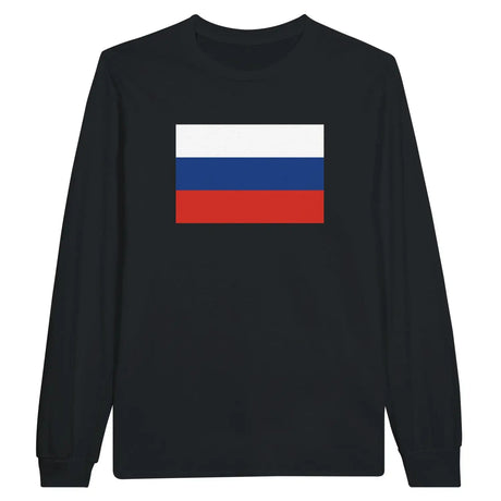 T-shirt à manches longues drapeau russie - pixelforma