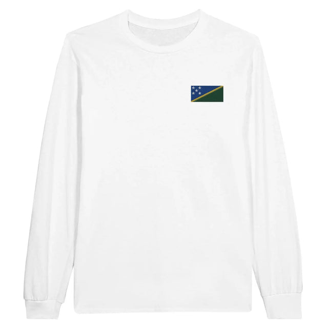 T-shirt à manches longues drapeau salomon en broderie - pixelformaflag