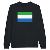 T-shirt à manches longues drapeau sierra leone - pixelforma