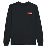 T-shirt à manches longues drapeau soudan en broderie - pixelformaflag