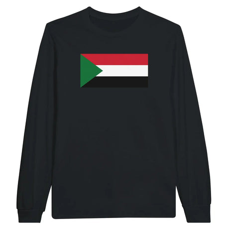 T-shirt à manches longues drapeau soudan - pixelforma